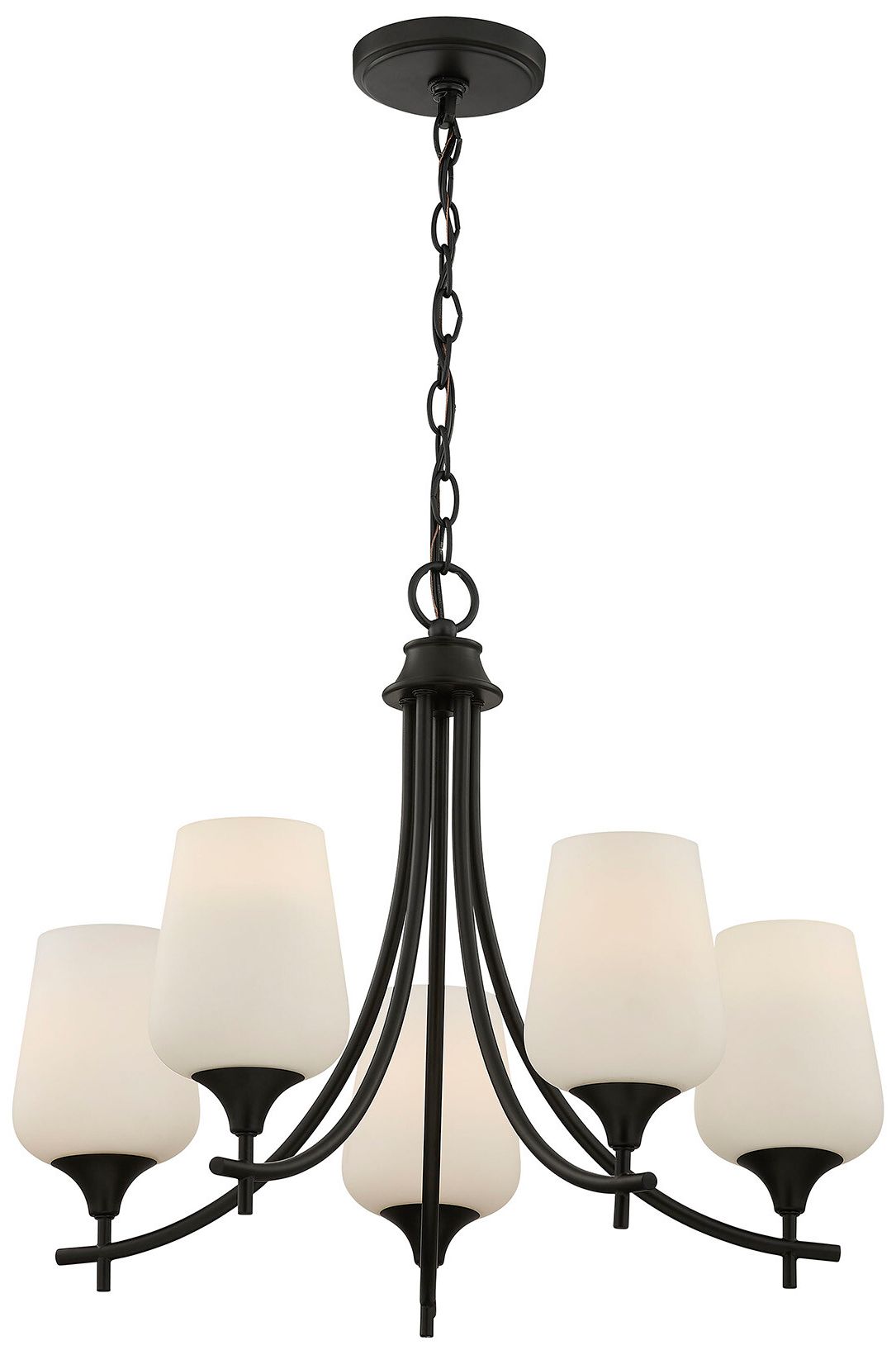 Image 6 Octave 5-Light Chandelier in Matte Black more views