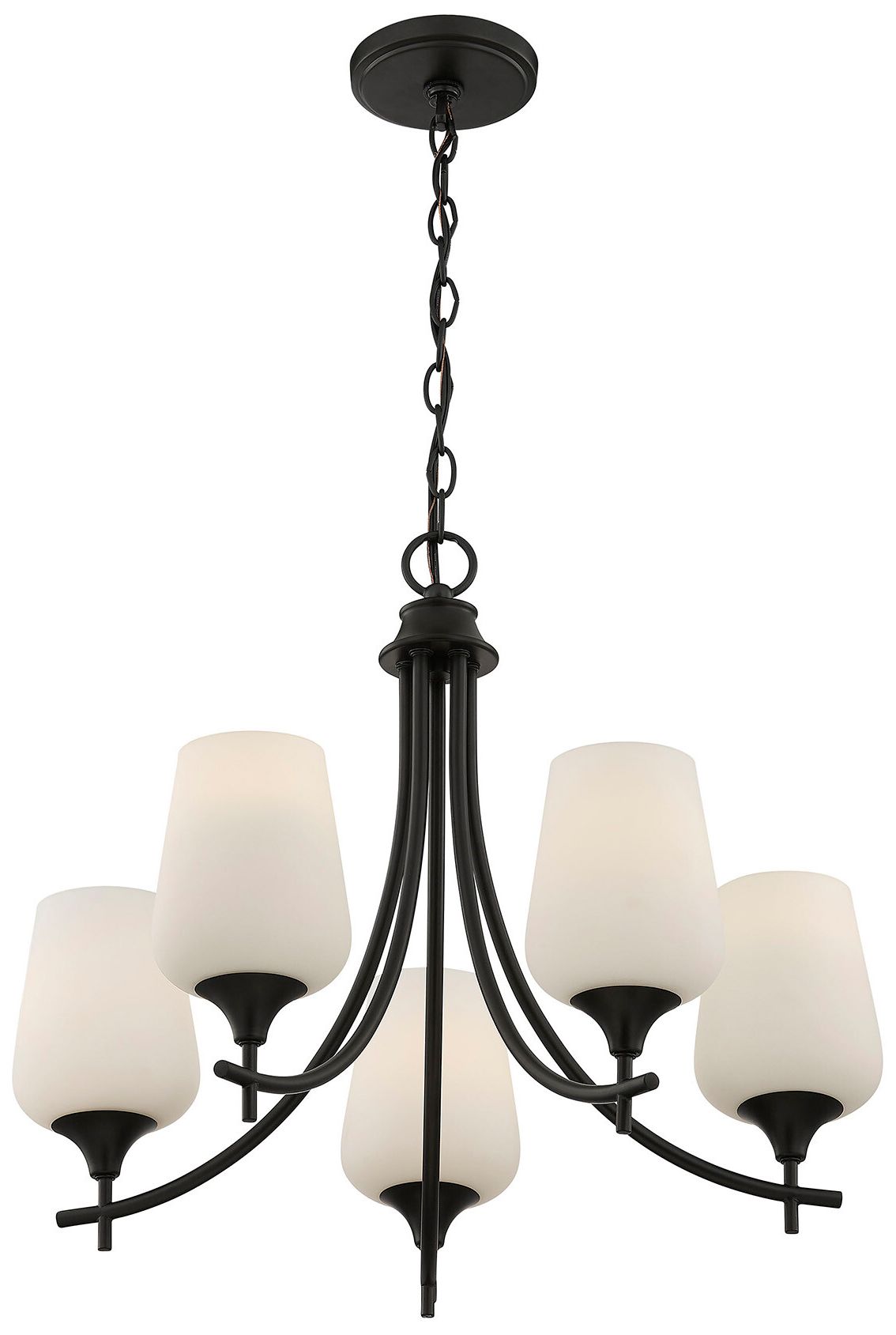 Image 7 Octave 5-Light Chandelier in Matte Black more views