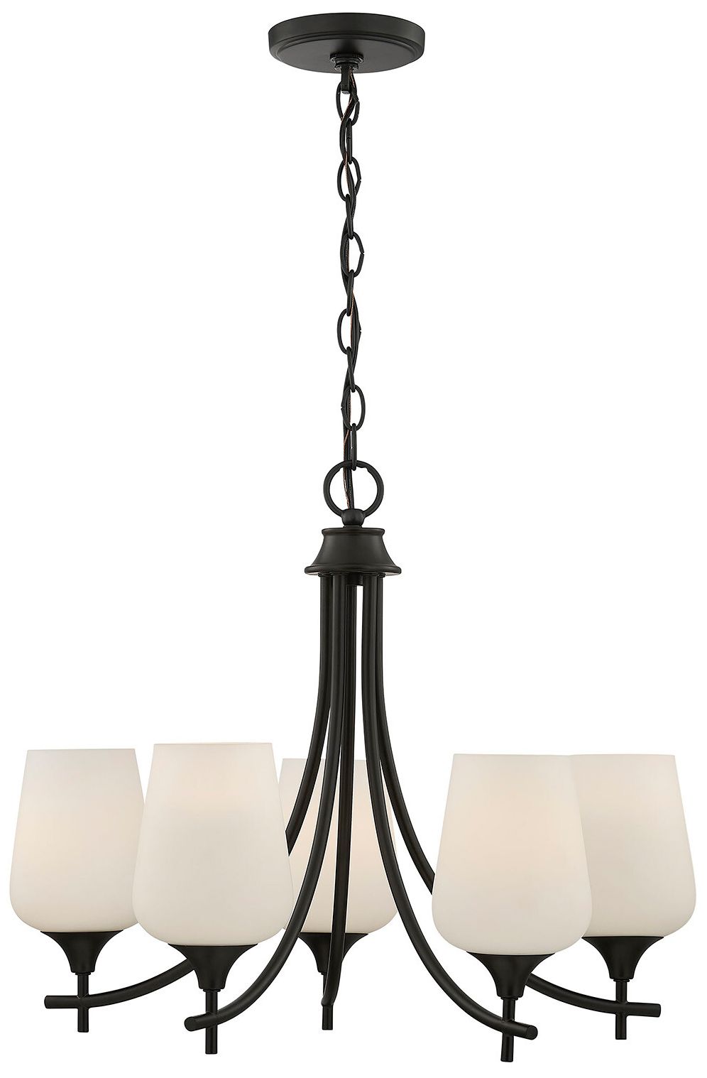 Octave 5-Light Chandelier in Matte Black