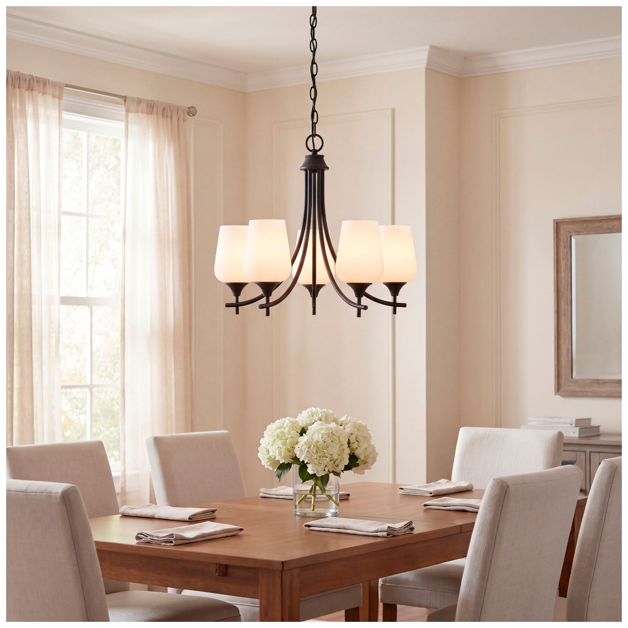 Octave 5-Light Chandelier in Matte Black