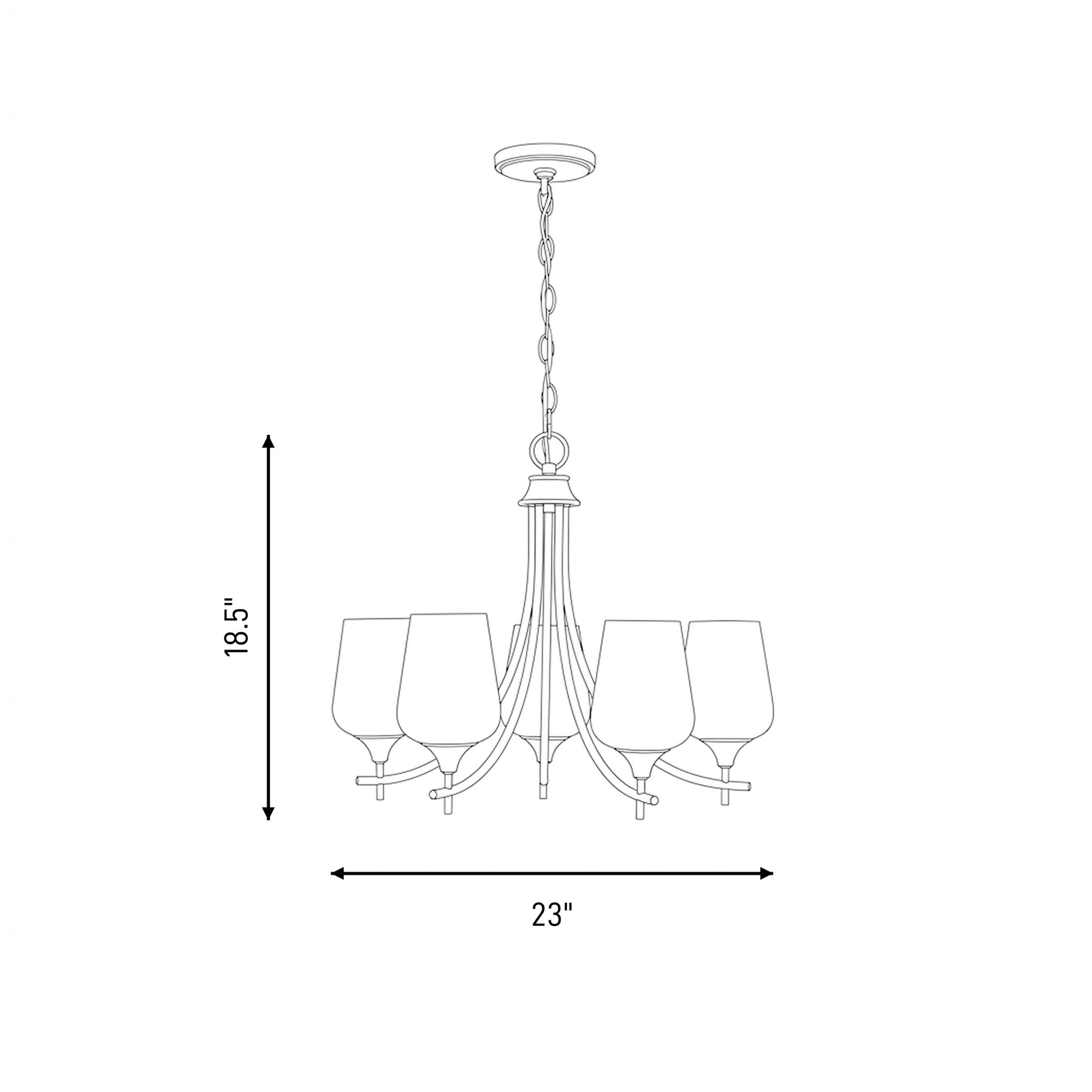 Octave 5-Light Chandelier in Matte Black