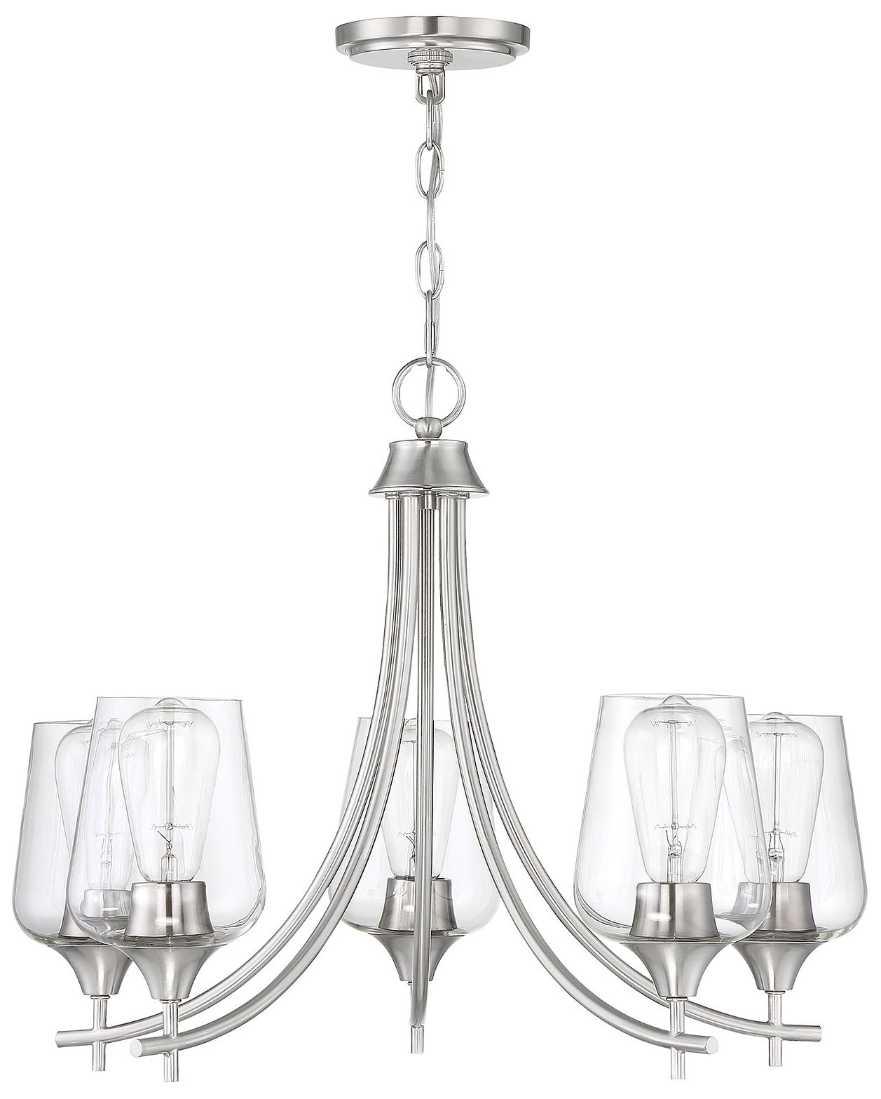 Image 2 Octave 5-Light Chandelier in Satin Nickel more views