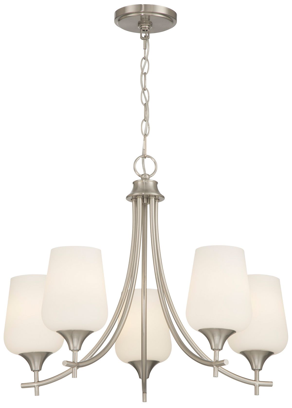Image 6 Octave 5-Light Chandelier in Satin Nickel more views