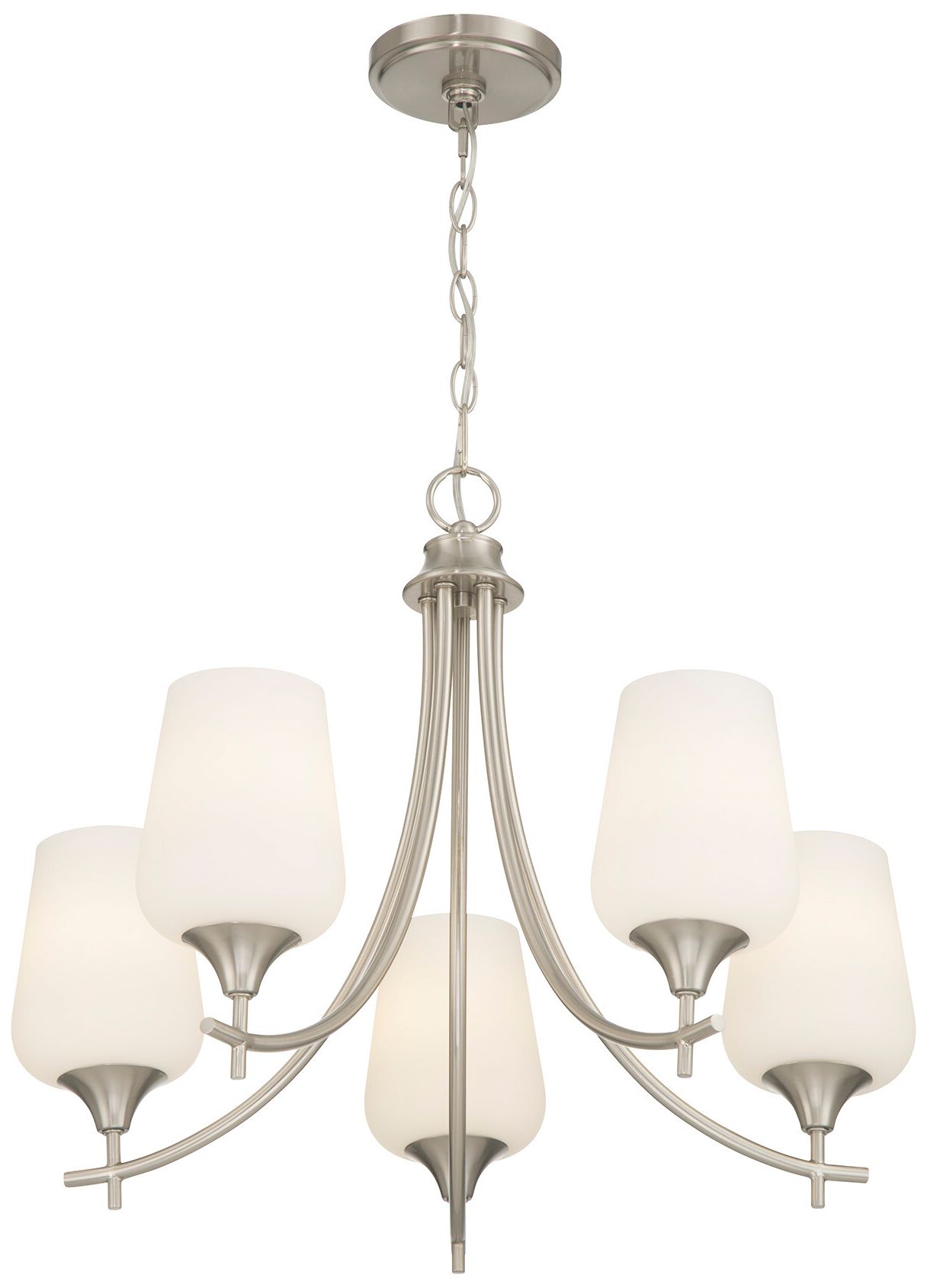 Image 7 Octave 5-Light Chandelier in Satin Nickel more views