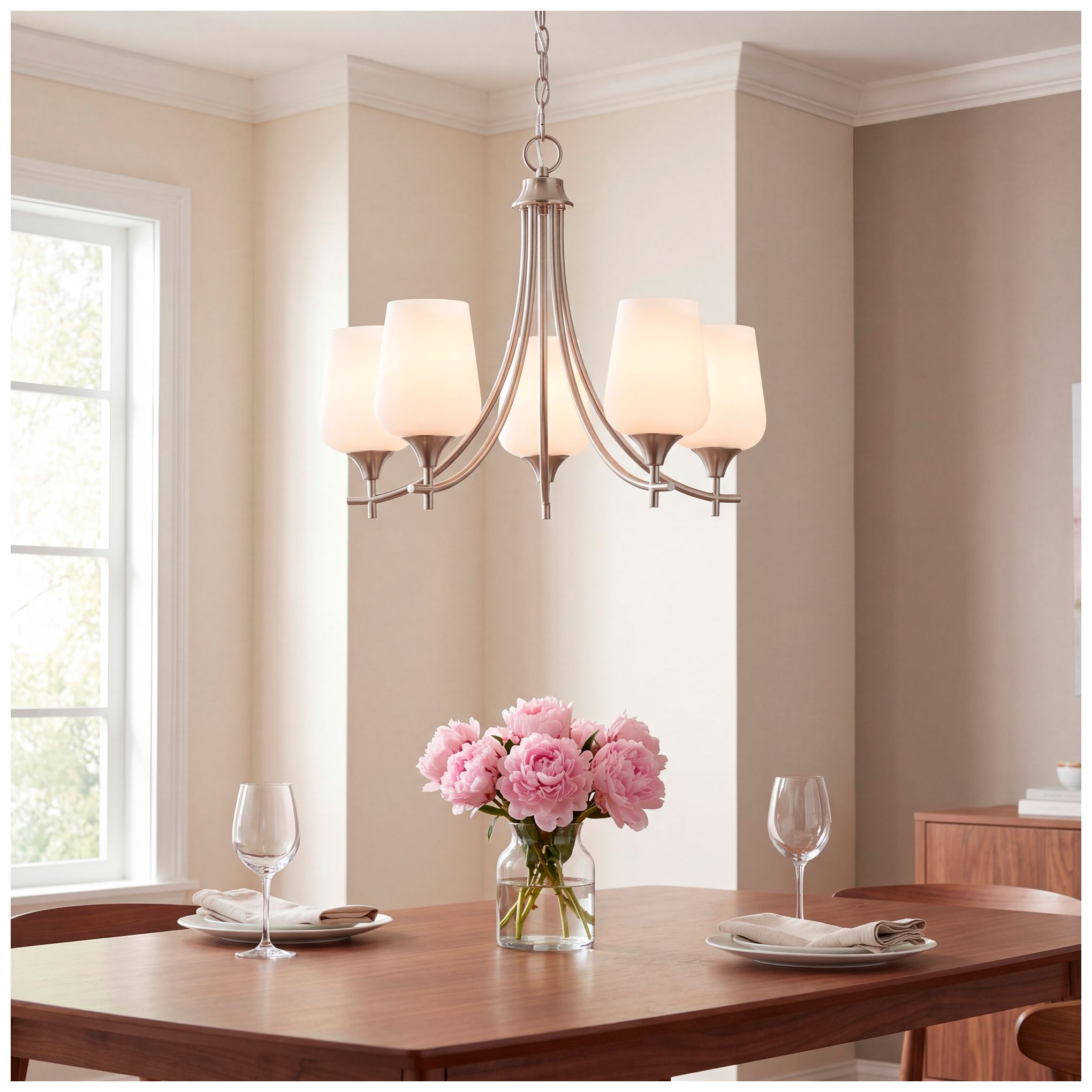 Octave 5-Light Chandelier in Satin Nickel