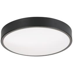 Octavia 12&quot; Wide Round Black LED Ceiling Light