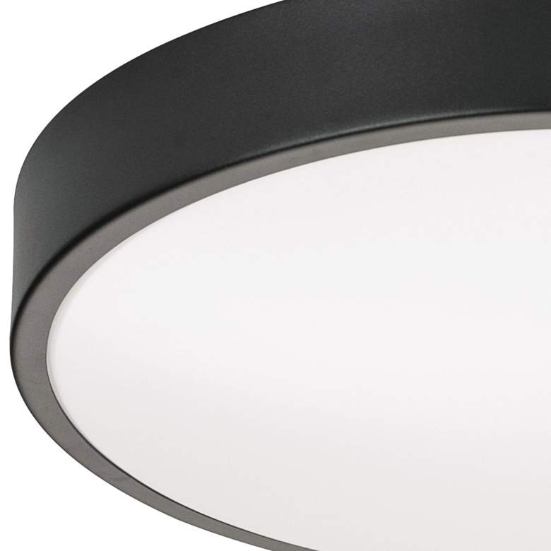 Octavia 12&quot; Wide Round Black LED Ceiling Light more views