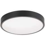Octavia 14&quot; Wide Round Black Metal LED Ceiling Light