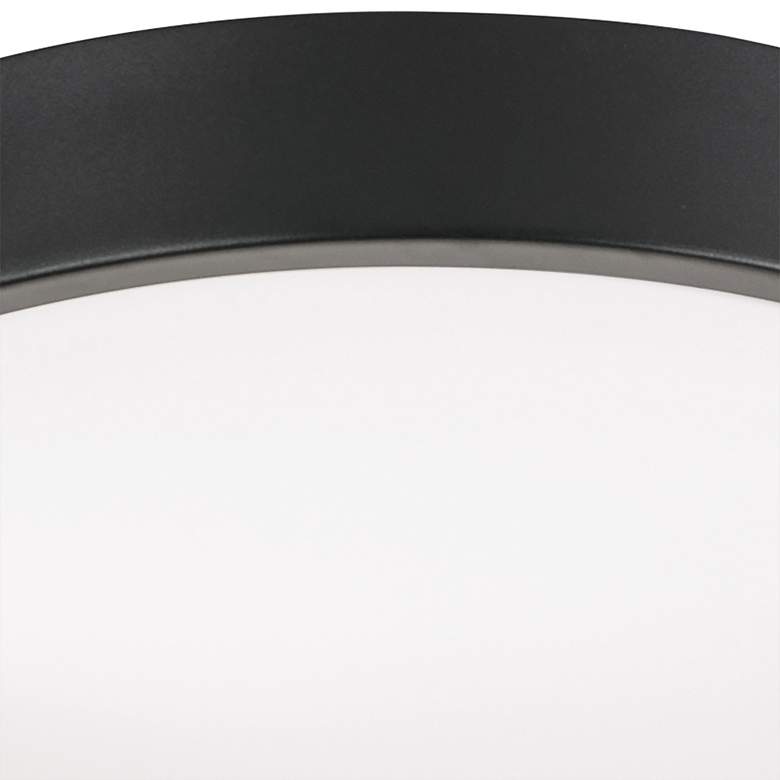 Image 3 Octavia 14 inch Wide Round Black Metal LED Ceiling Light more views
