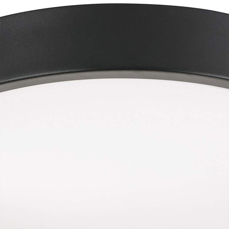 Image 3 Octavia 14" Wide Round Black Metal LED Ceiling Light more views