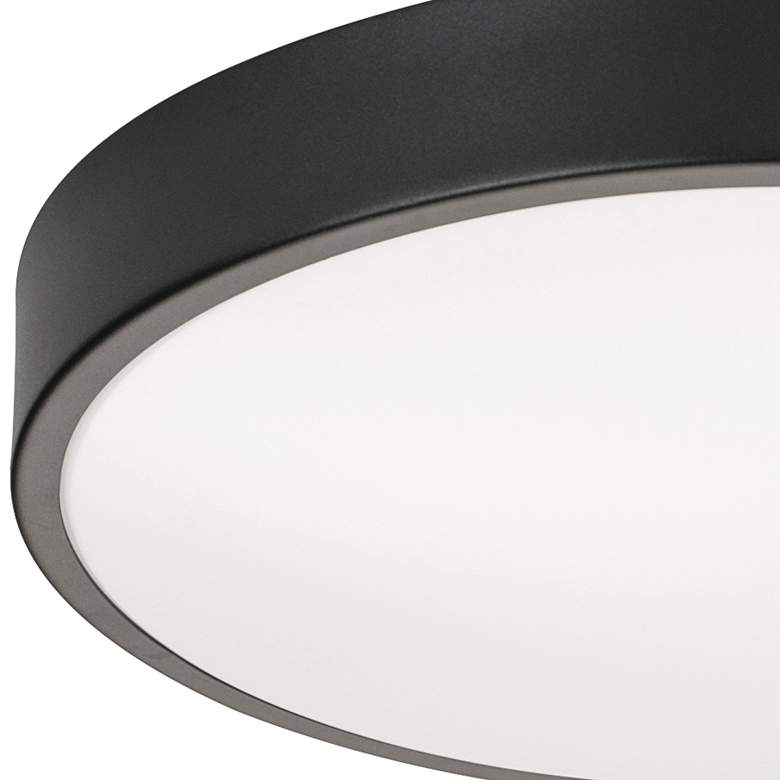 Image 4 Octavia 14 inch Wide Round Black Metal LED Ceiling Light more views