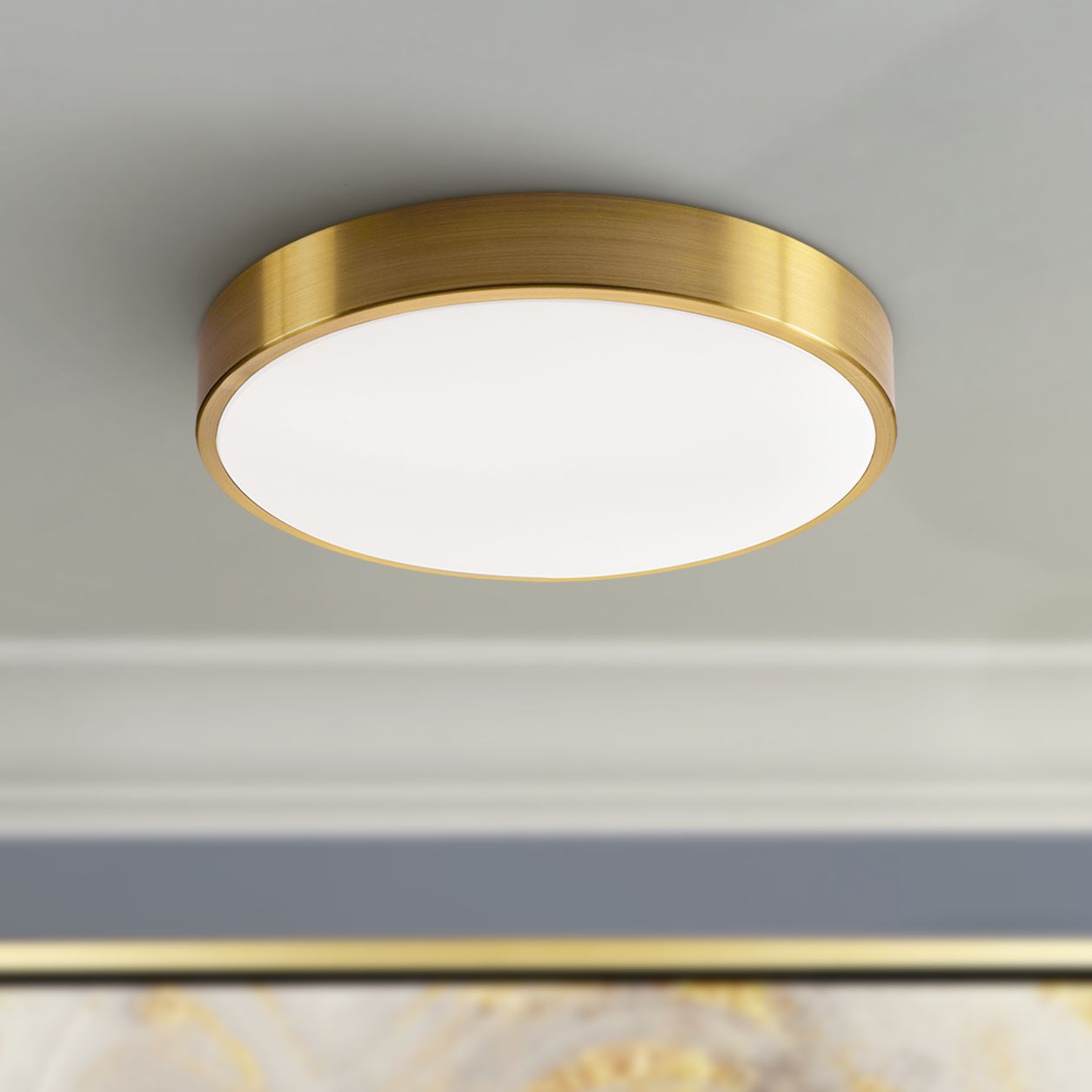 round brass light