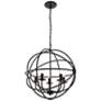3_Octavia 19 3/4" Wide Dark Brown 5-Light Globe Pendant