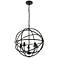 Octavia 19 3/4" Wide Dark Brown 5-Light Globe Pendant