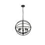 Octavia 19 3/4" Wide Dark Brown 5-Light Globe Pendant in scene