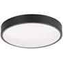 Octavia 19" Wide Round Black Metal LED Flushmount Ceiling Light