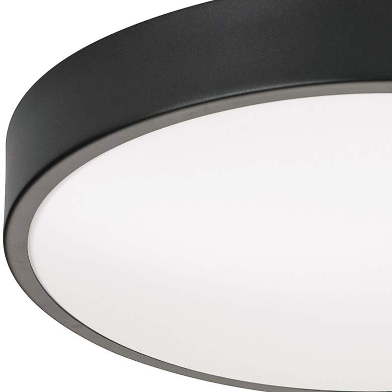 Image 4 Octavia 19 inch Wide Round Black Metal LED Flushmount Ceiling Light more views