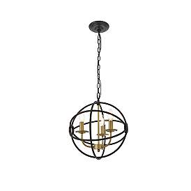 Image5 of Octavia 3 Lt Brass And Dark Brown Pendant more views