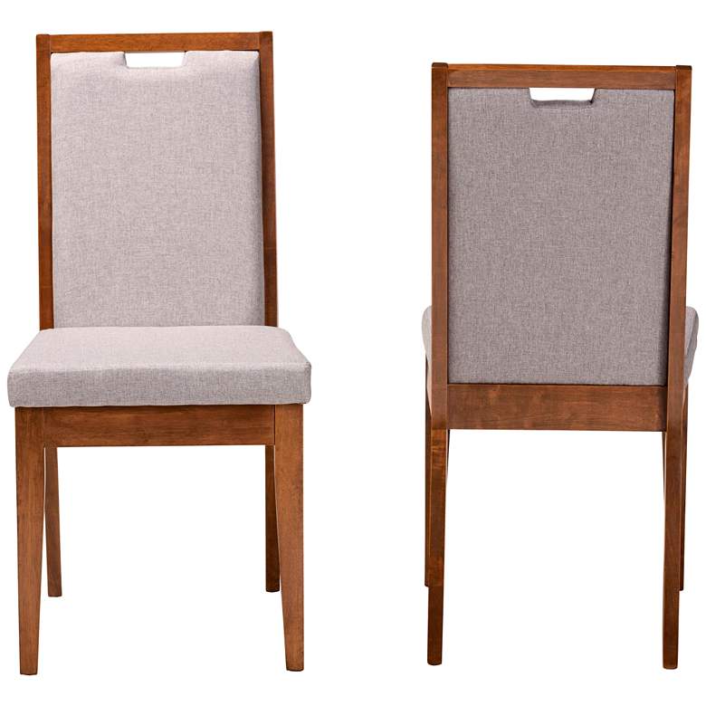 Image 6 Octavia Gray Fabric Dining Chairs Set of 2 more views