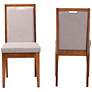 Octavia Gray Fabric Dining Chairs Set of 2
