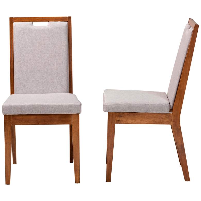 Image 7 Octavia Gray Fabric Dining Chairs Set of 2 more views
