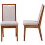 Octavia Gray Fabric Dining Chairs Set of 2