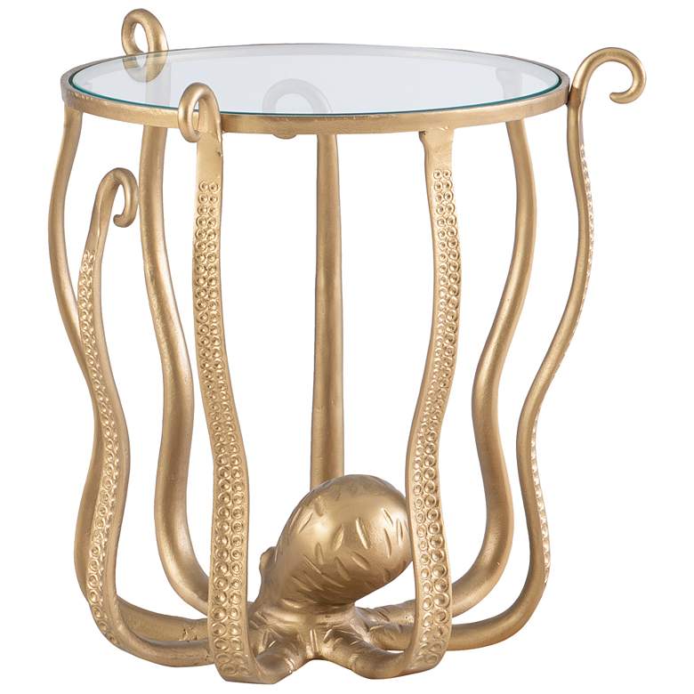 Image 5 Octavia Octopus 20" Wide Antique Gold Side Table more views