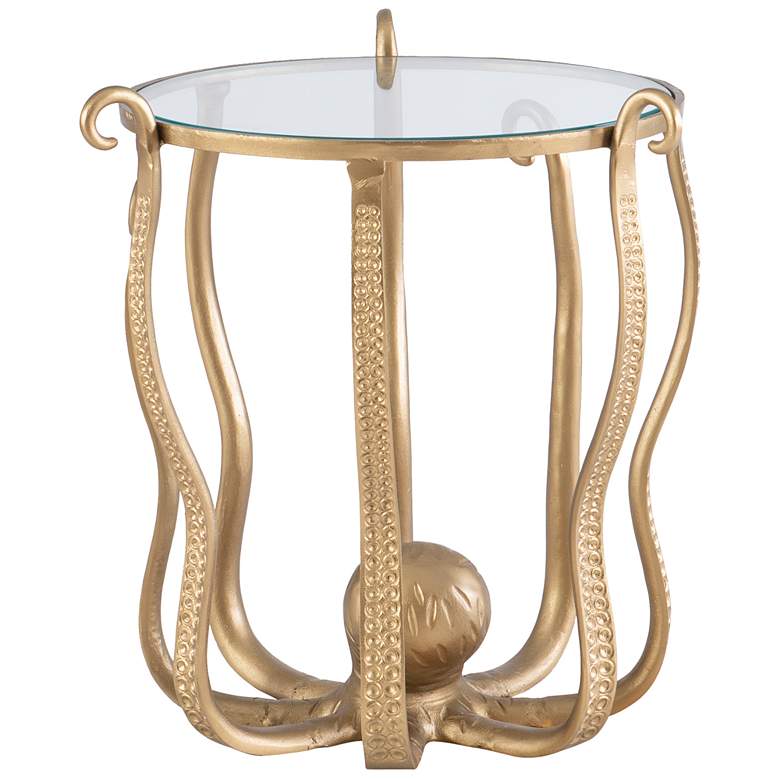 Image 6 Octavia Octopus 20" Wide Antique Gold Side Table more views