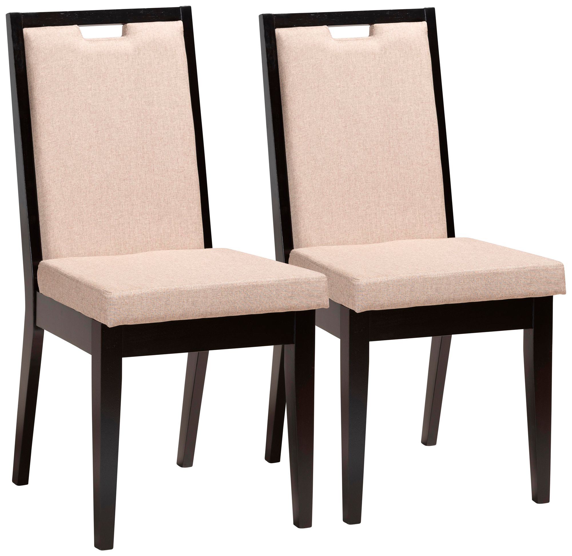 Octavia Sand Fabric Dining Chairs Set of 2