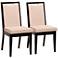 Octavia Sand Fabric Dining Chairs Set of 2