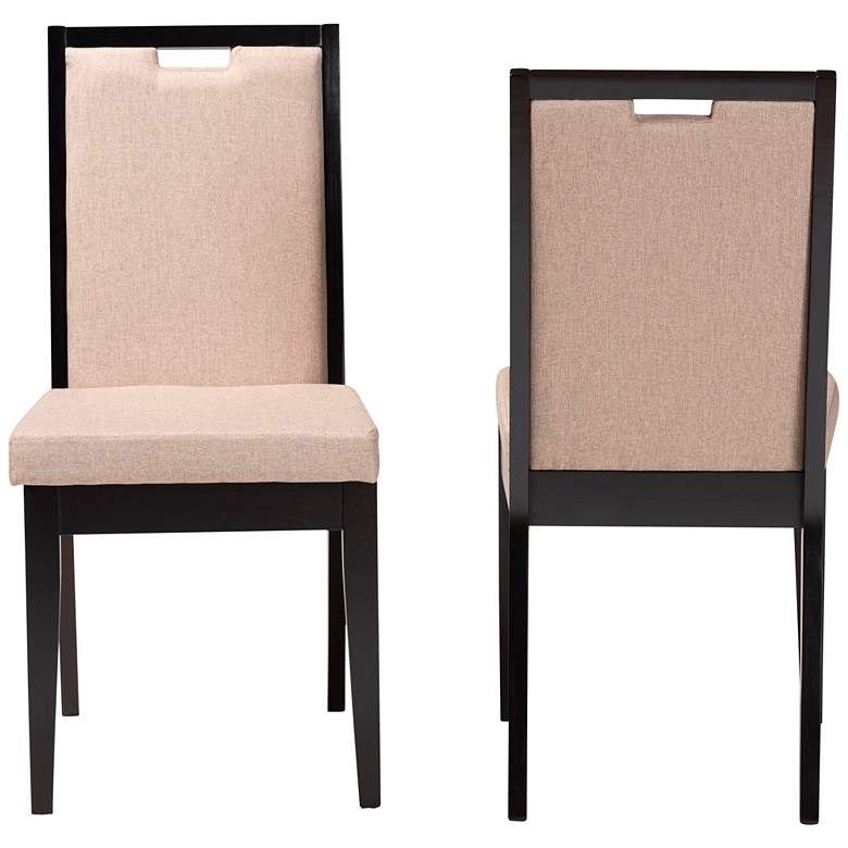 Image 6 Octavia Sand Fabric Dining Chairs Set of 2 more views