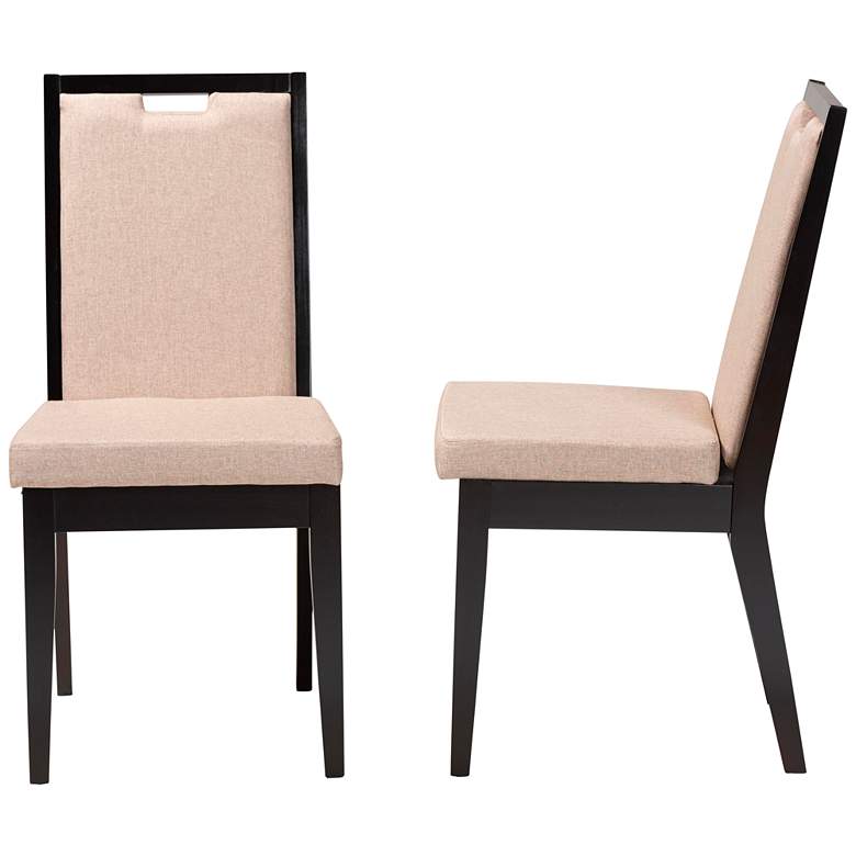Image 7 Octavia Sand Fabric Dining Chairs Set of 2 more views