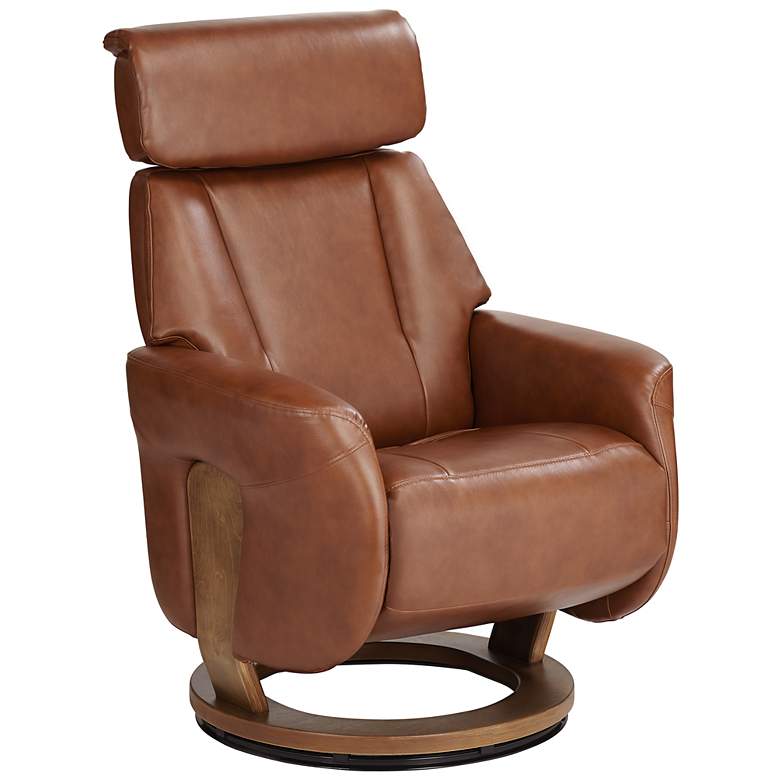 Image 3 Octavian Augusta Brown and Walnut 2-Piece Recliner and Table Set more views