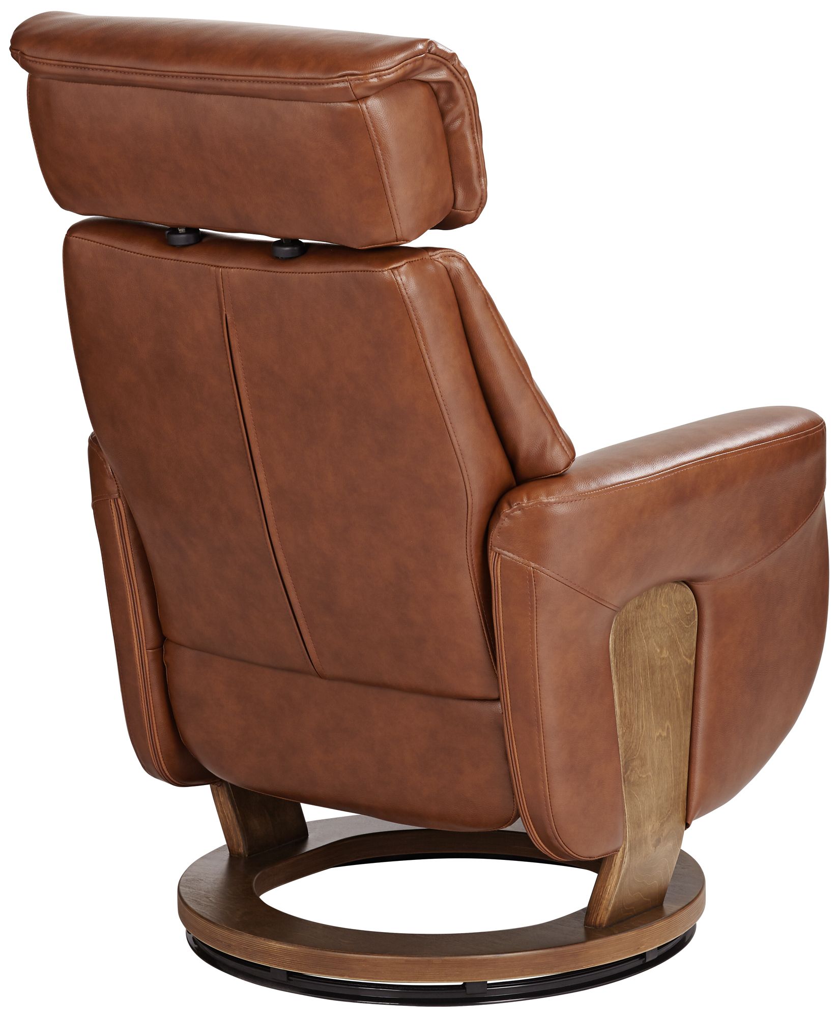 Octavian Augusta Brown and Walnut 2-Piece Recliner and Table Set in scene