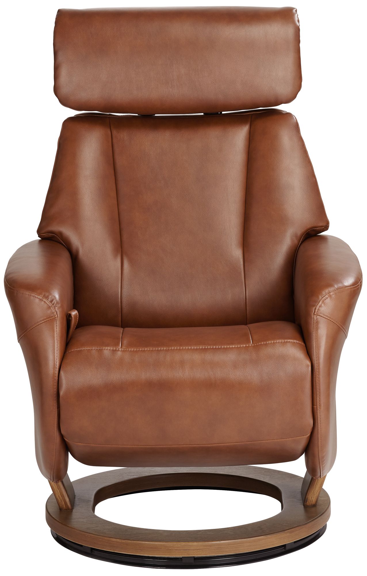 Octavian Augusta Brown and Walnut 2-Piece Recliner and Table Set in scene