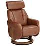 3_Octavian Augusta Brown Faux Leather 4-Way Modern Recliner Chair