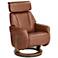 Octavian Augusta Brown Faux Leather 4-Way Modern Recliner Chair