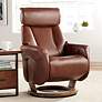 2_Octavian Augusta Brown Faux Leather 4-Way Modern Recliner Chair