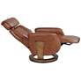 Octavian Augusta Brown Faux Leather 4-Way Modern Recliner Chair in scene