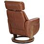 Octavian Augusta Brown Faux Leather 4-Way Modern Recliner Chair in scene