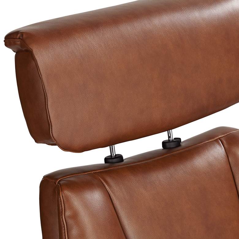 Image 5 Octavian Augusta Brown Faux Leather 4-Way Modern Recliner Chair more views