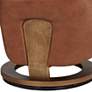 Octavian Augusta Brown Faux Leather 4-Way Modern Recliner Chair in scene