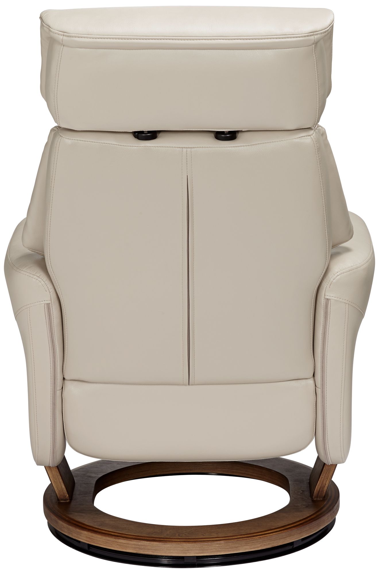 Octavian Augusta Taupe and Walnut 2-Piece Recliner and Table Set in scene