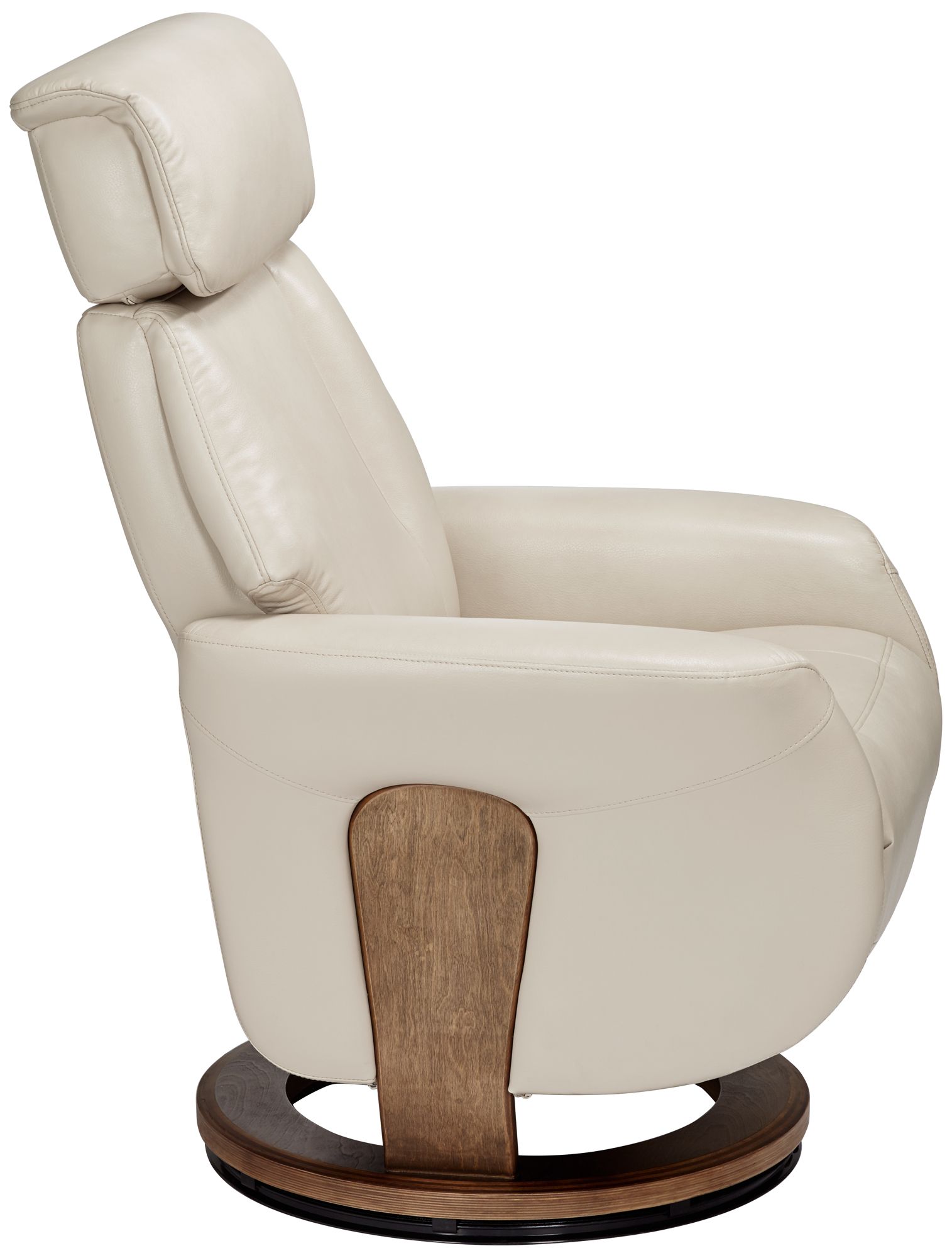 Octavian Augusta Taupe and Walnut 2-Piece Recliner and Table Set in scene