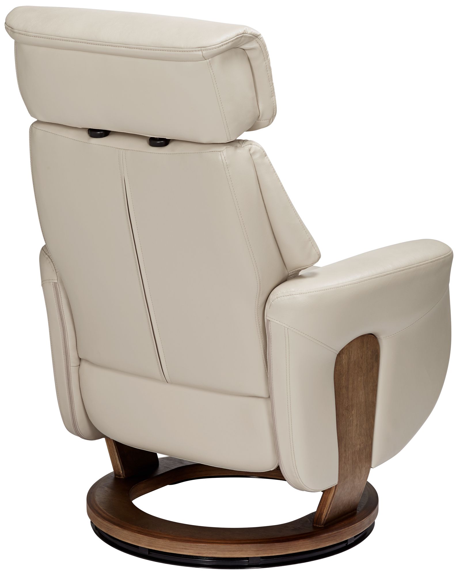 Octavian Augusta Taupe and Walnut 2-Piece Recliner and Table Set in scene