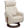 Thumbnail3 of Octavian Taupe Faux Leather 4-Way Recliner Chair