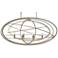 Octavius 48 1/2" Wide Silver Leaf 6-Light Oval Chandelier