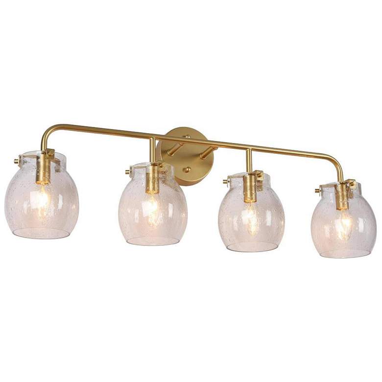 Image 1 Octopetala 29" Wide Matte Gold 4-Light Vanity Bath Light
