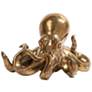 Octopus 10" Wide Matte Gold Ceramic Figurine