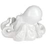 Octopus 9 1/4" Wide Shiny White Decorative Figurine